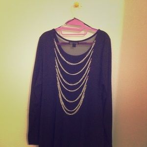 Black Sheath Dress with decorated back